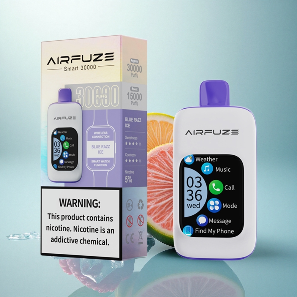 AirFuze Smart 30000 Blå Bringebær Is 5% Nikotin 900mAh