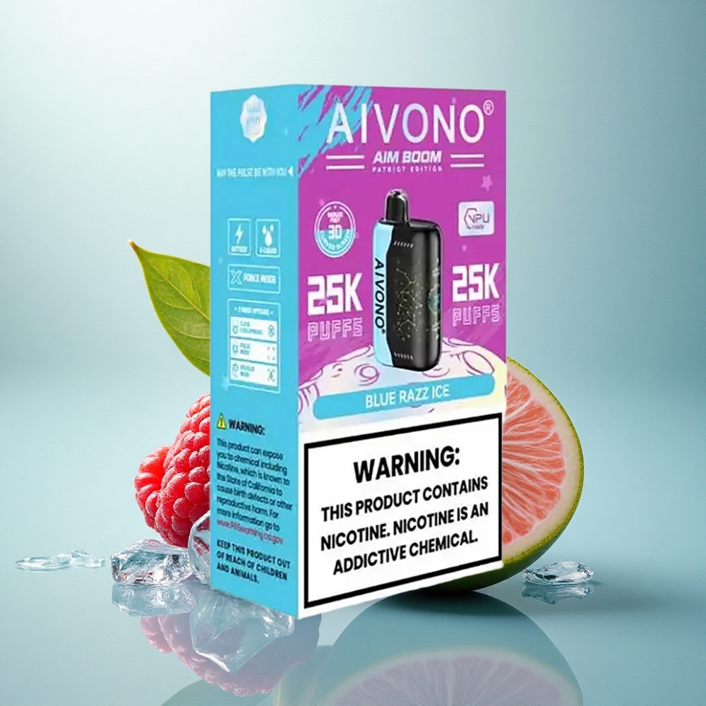 Aivono Aim Boom 25000 Blå Bringebær Is med 650mAh