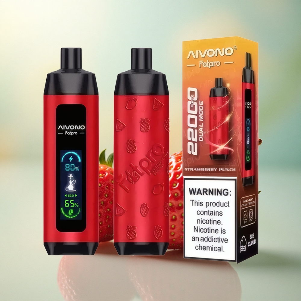 Aivono Aim Fatpro 22000 Jordbær Punch 5% Nikotin 600mAh