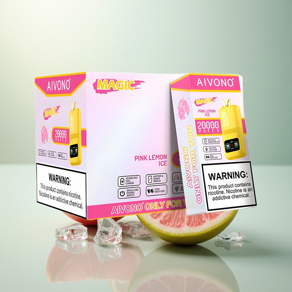 Aivono Aim Magic 20000 Rosa Sitron Is med 600mAh og Dual Mesh Coils