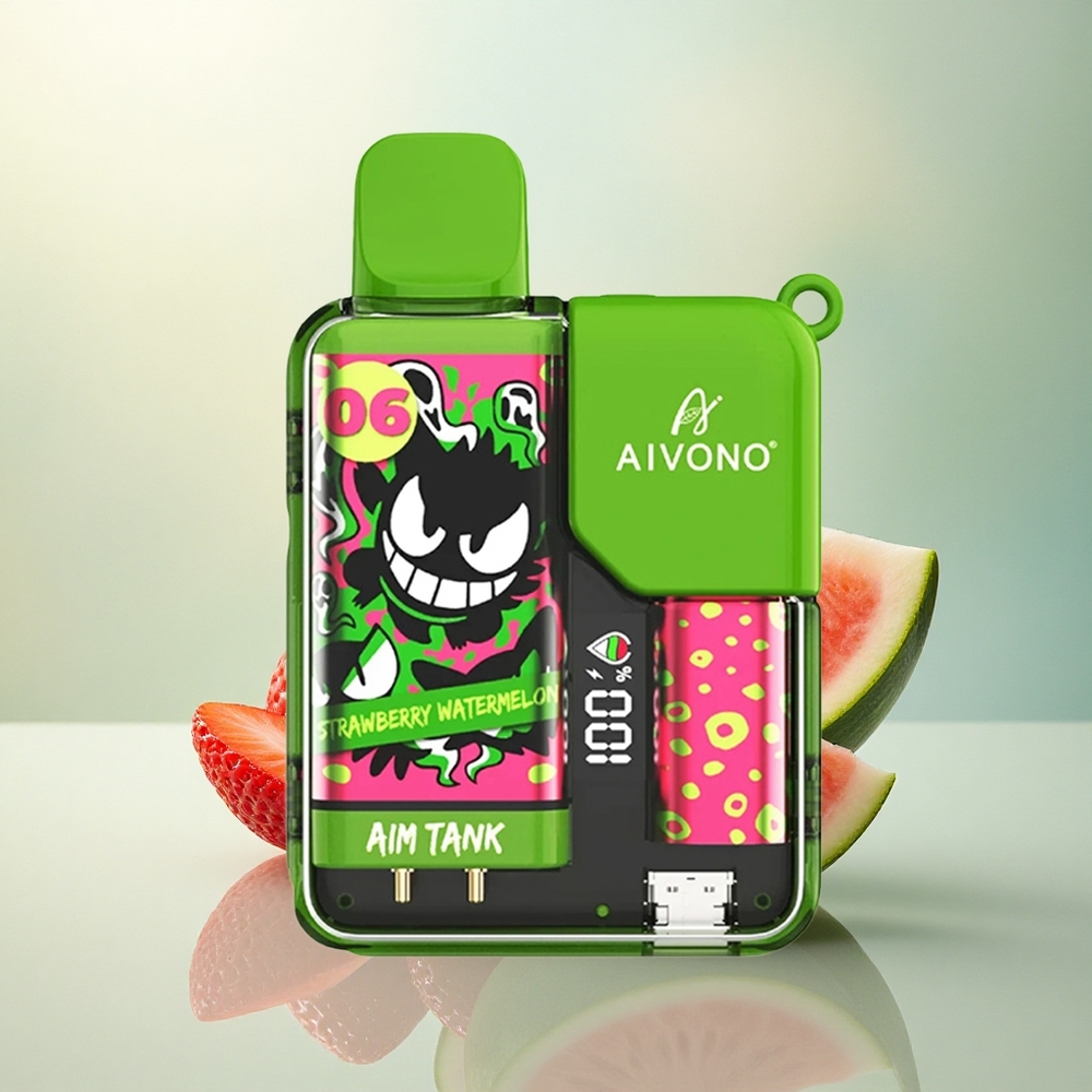 Aivono Aim Tank 9500 Jordbær Vannmelon 5% Nikotin 650mAh