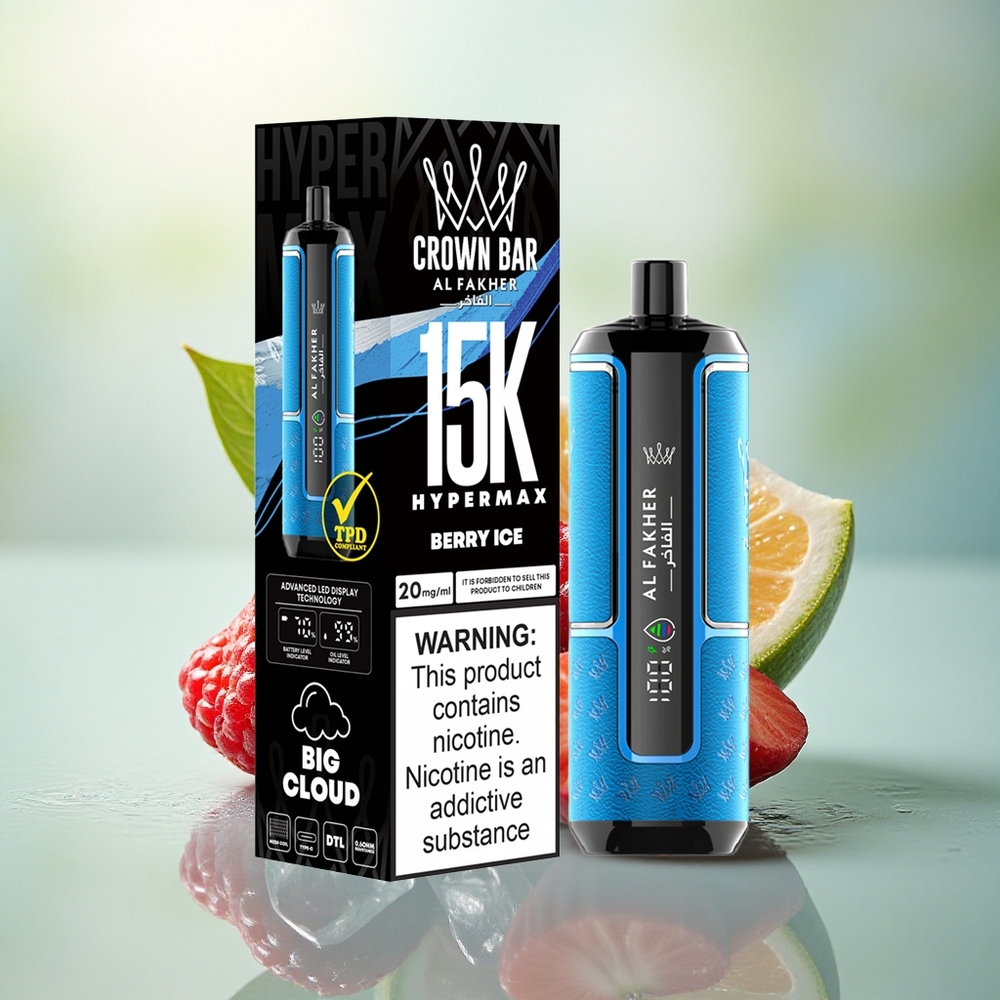 Al Fakher Crown Bar 15K Hypermax Bær Is med 600mAh og 6mg nikotin