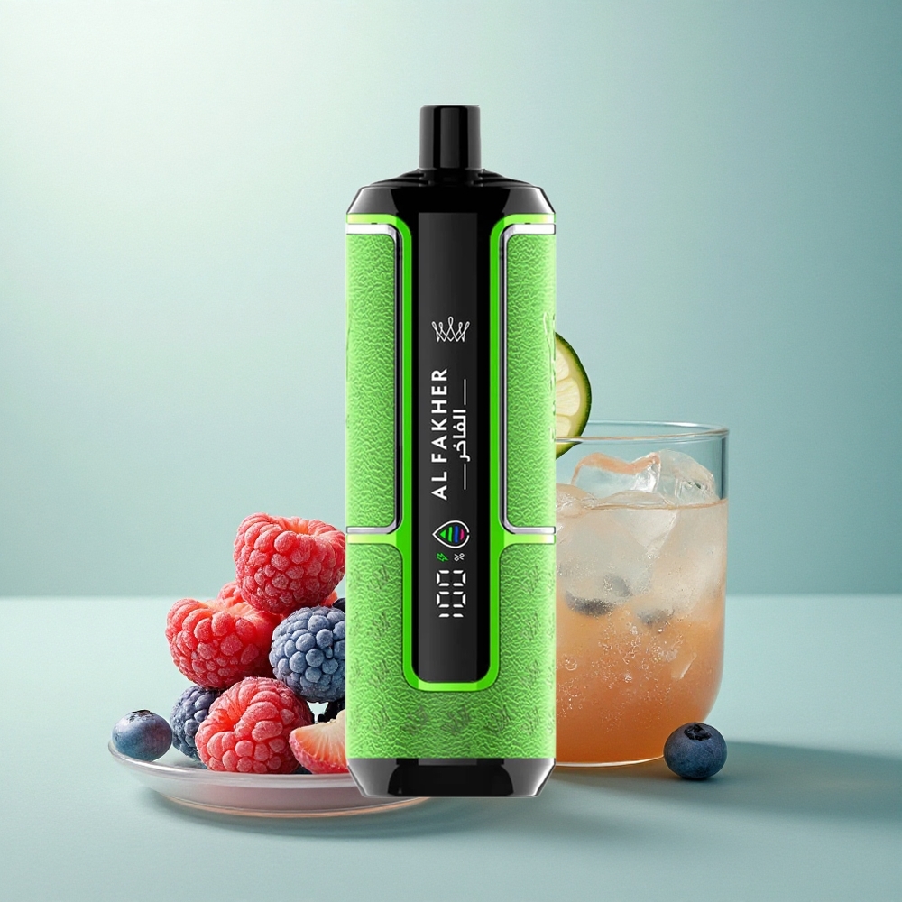 Al Fakher Crown Bar 15K Hypermax Blå Bringebær Lemonade med 600mAh og 6mg nikotin