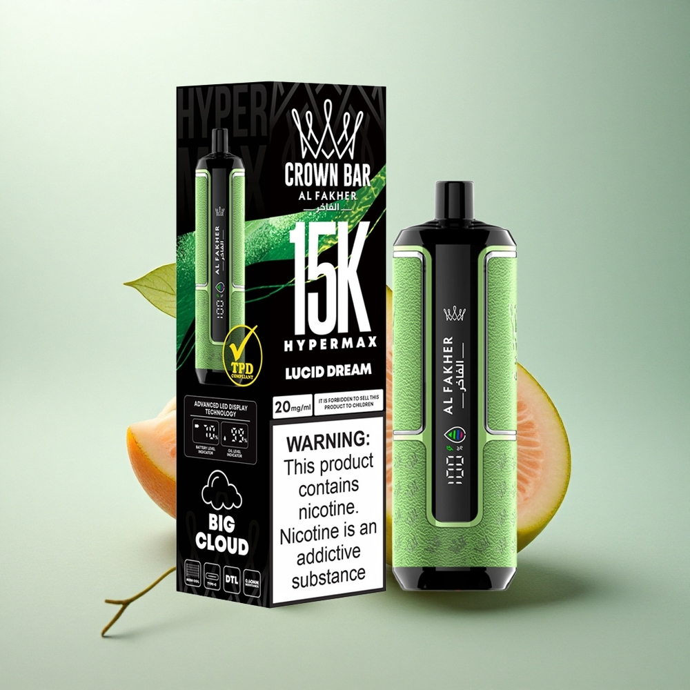 Al Fakher Crown Bar 15K Hypermax Drømmende Sky 22ml 600mAh Nikotin