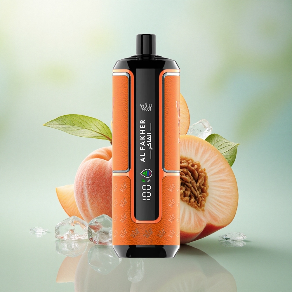 Al Fakher Crown Bar 15K Hypermax Fersken Is med 6mg nikotin og 600mAh