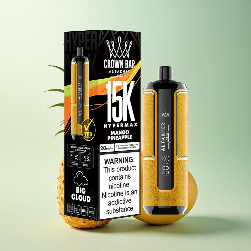 Al Fakher Crown Bar 15K Hypermax Mango Ananas 22ml 600mAh Nikotin