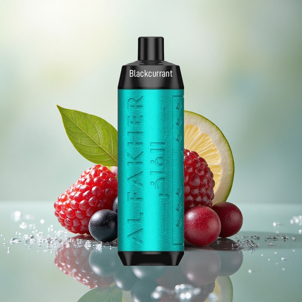 Al Fakher Crown Bar 8000 Crystal Svartrips Is med 5mg nikotin og 600mAh