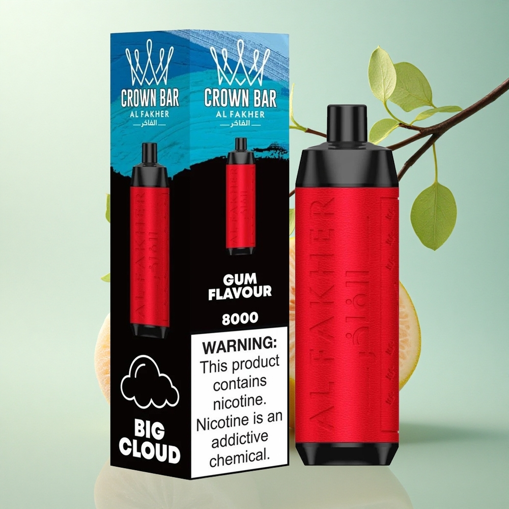 Al Fakher Crown Bar 8000 Crystal Tyggis Smak 600mAh 18ml Nikotin
